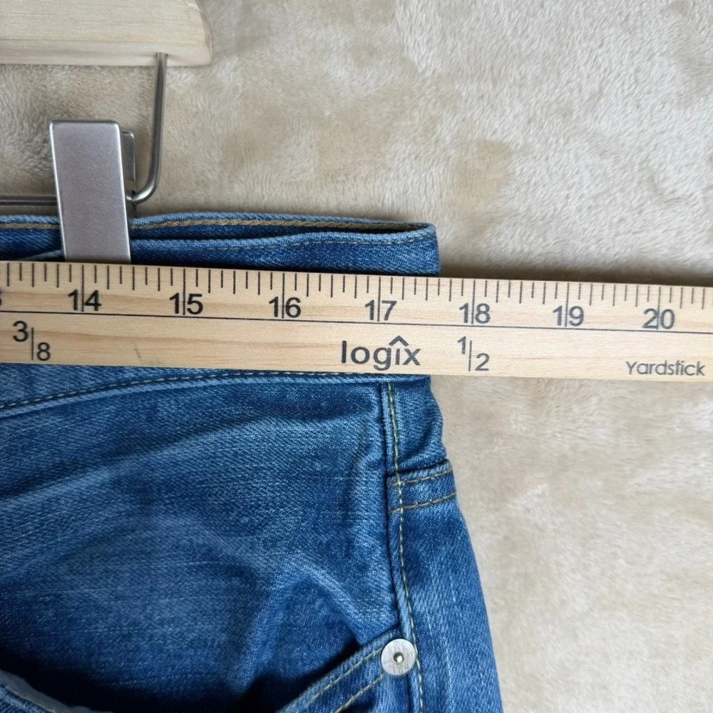 Polo Ralph Lauren Vintage 67 Mens Straight Leg Blue Denim Jeans 32x32 Raw Hem